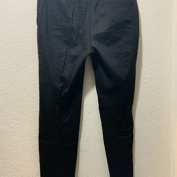Theory Linen Blend  Low Rise Black Pants with pockets size 0 - Picture 3 of 8